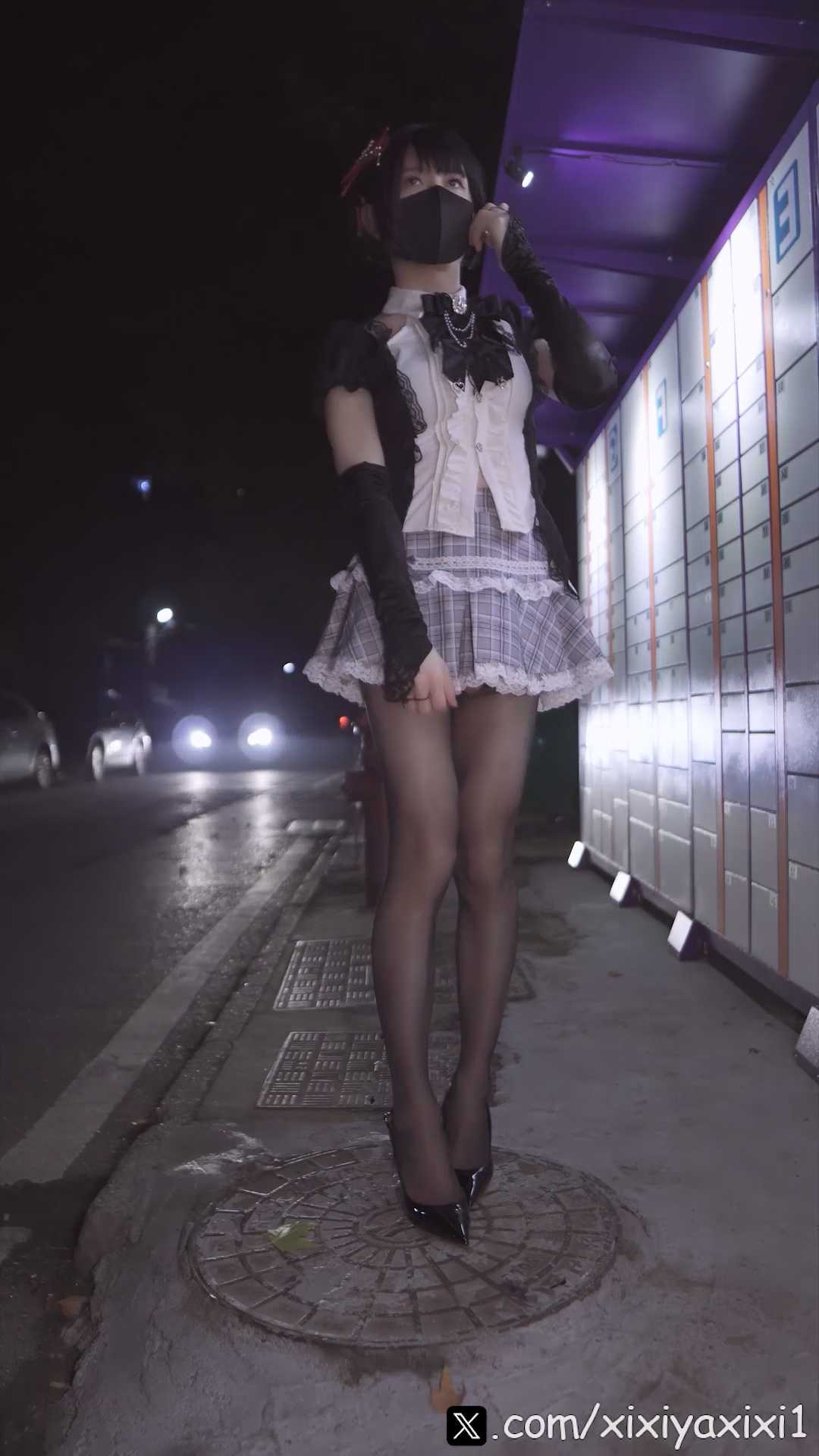 [xixiyaxixi] [伪娘] 曦曦露出T036 - lace dress sidewalk [330M](3